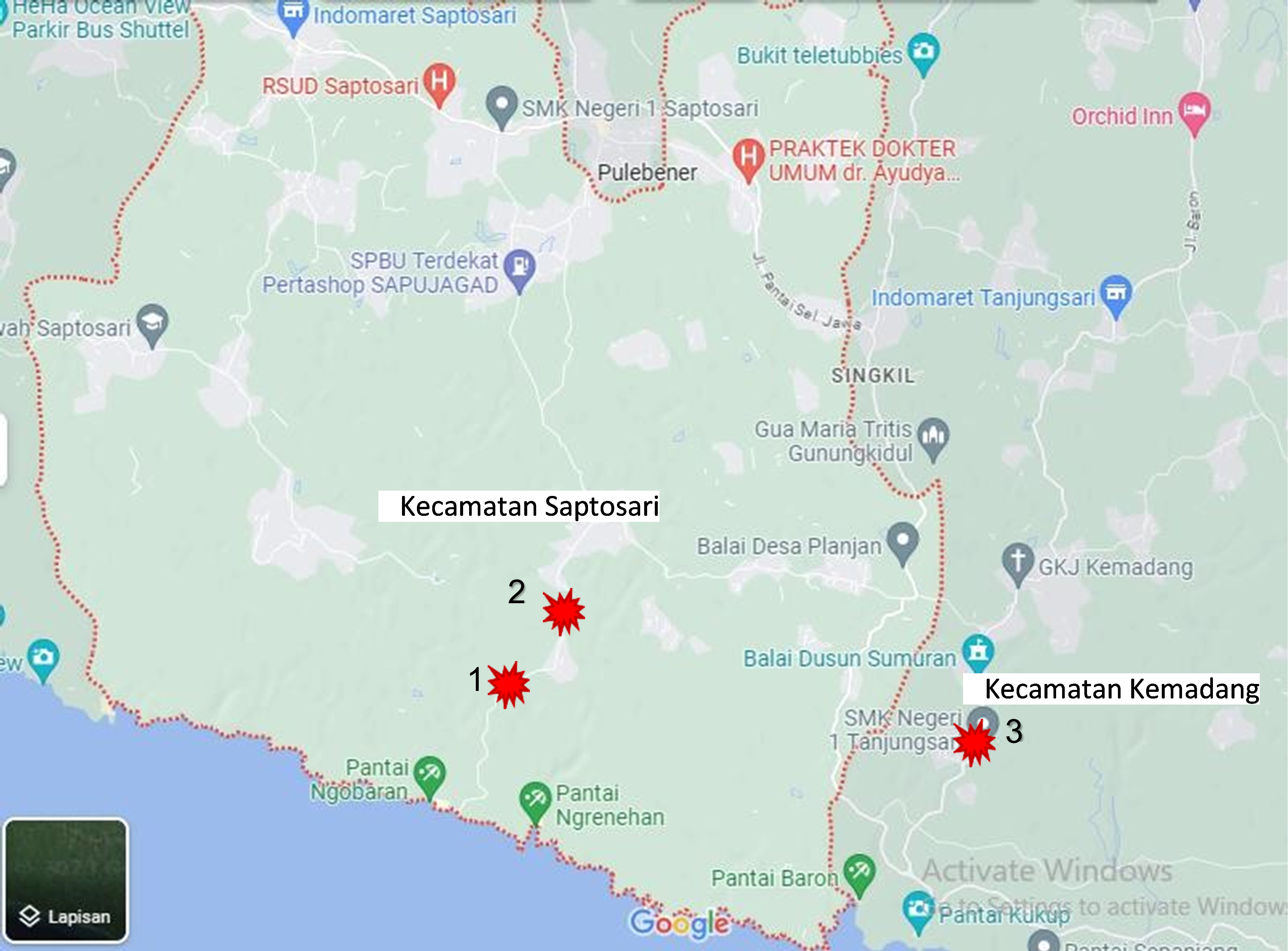 Tinjauan Lapangan Kecelakaan Lalu Lintas pada Jalur Wisata Kabupaten Gunungkidul