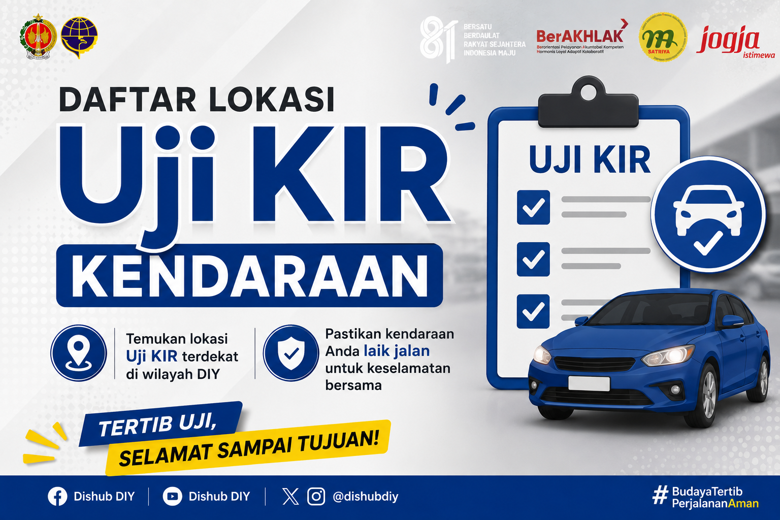 Dishub DIY Informasikan Lokasi Uji KIR Kendaraan di Lima Wilayah DIY