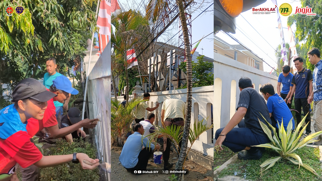 Semangat Kemerdekaan Dimulai dari Lingkungan Bersih, Dishub DIY Gelar Kerja Bakti
