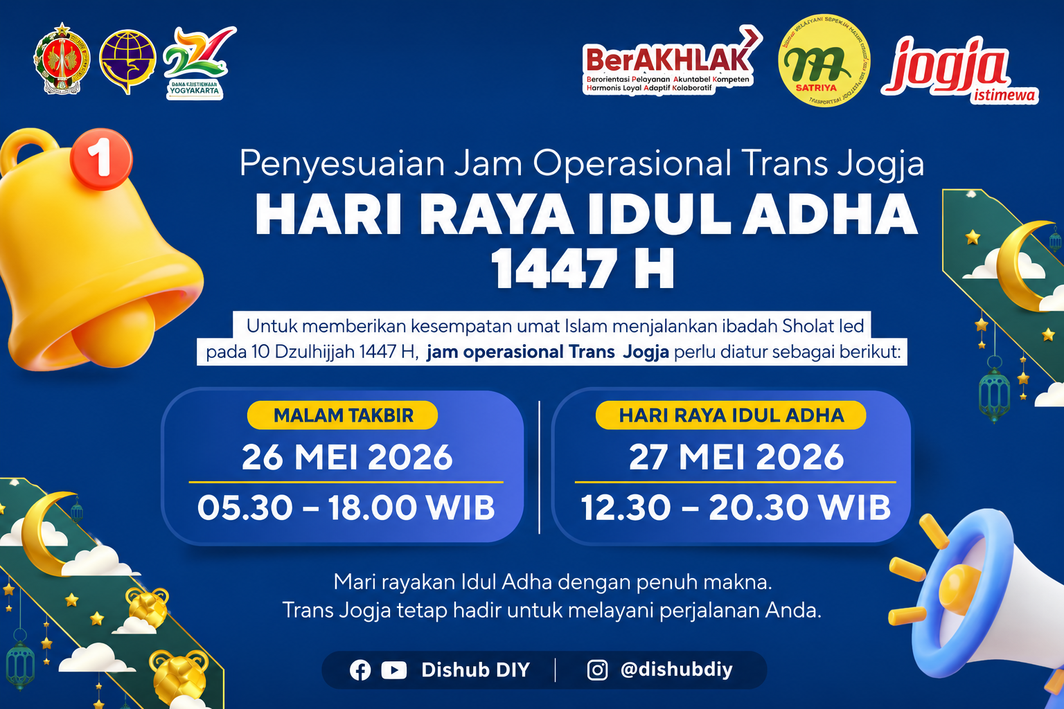 Dinas Perhubungan DIY Berlakukan Penyesuaian Jadwal Trans Jogja pada Hari Raya Idul Adha